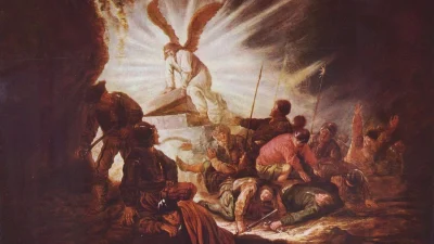 Воскресение Христа и ангел у гроба Господня