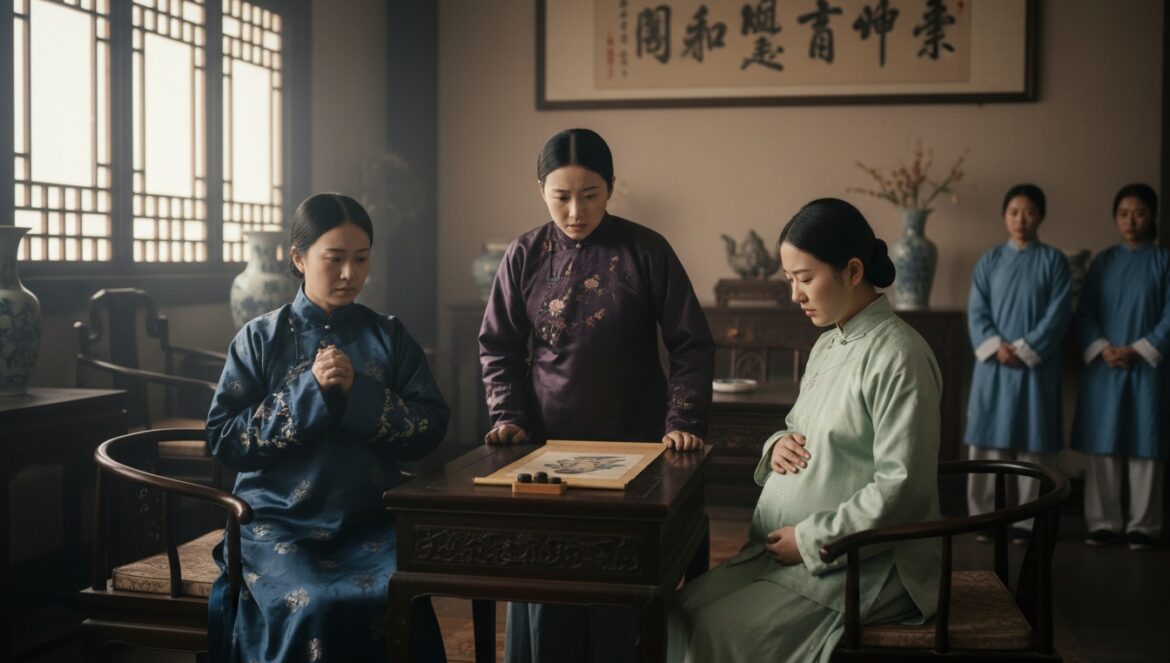 В одном из уездов богатая семья потеряла мужа и отца, оставившего после себя трёх вдов.