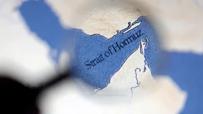 На этой иллюстрации, сделанной 22 июня 2025 года, показан Ормузский пролив.