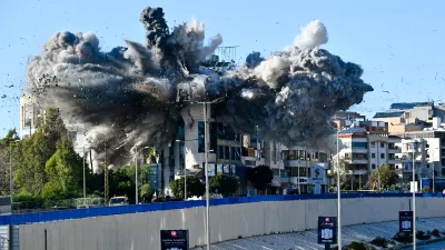 Взрыв жилого здания в Бейруте после израильского авиаудара