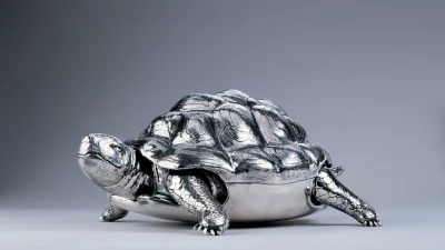 «Черепаха», 2006 год, Джанмария Буччеллати. Серебро 925 пробы; 53,3×40,6×25,4 см.