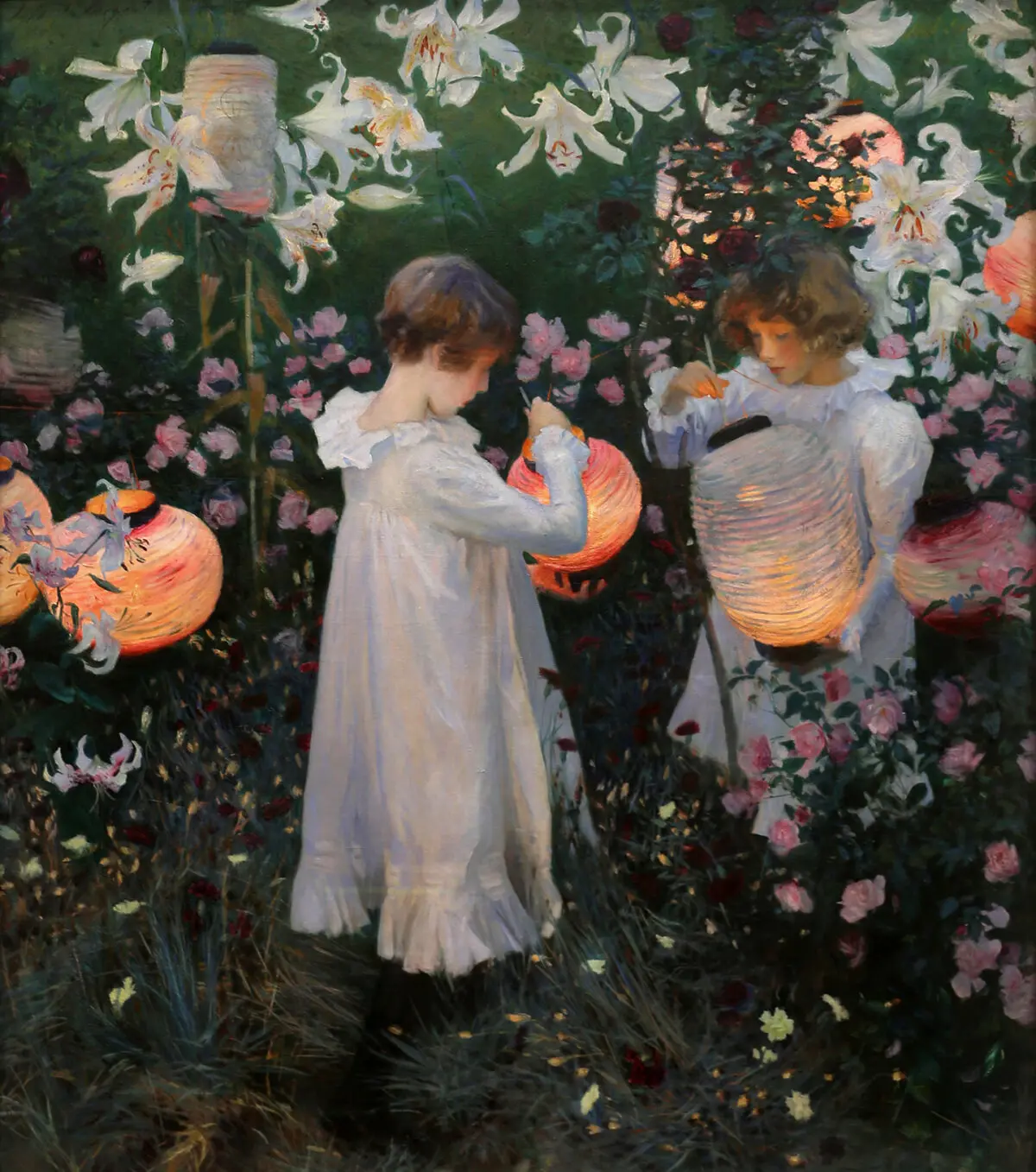 «Гвоздика, лилия, лилия, роза», 1885–1886, Джон Сингер Сарджент. Холст, масло; 154 × 174 см. Галерея Тейт Британия, Лондон.