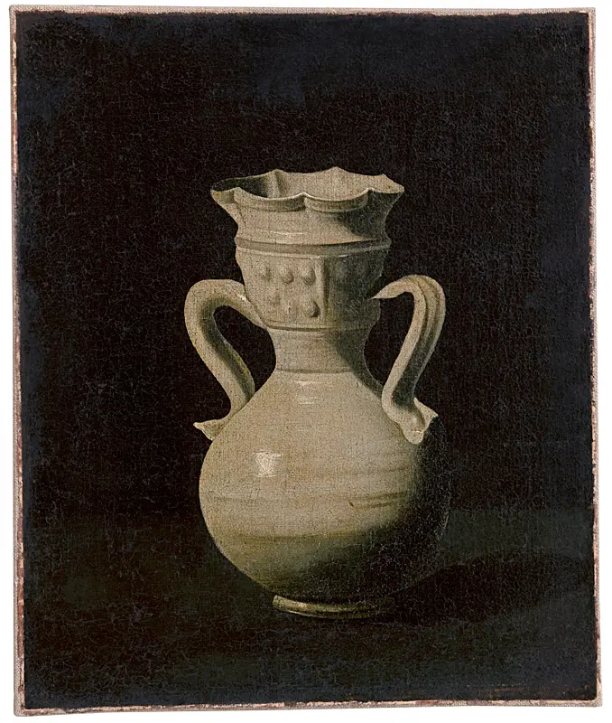 «Алькарраса на тарелке», ок. 1650 года, Франсиско де Сурбаран. Холст, масло; 34,3 × 28,3 см. Частная коллекция. Предоставлено Эльвирой де Ментенан и Юбером Дюшеменом.