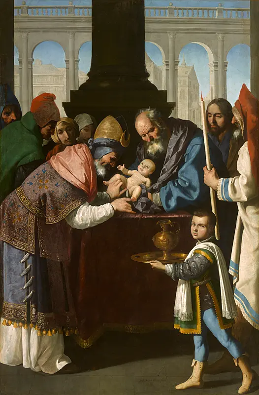 «Обрезание», 1638–1639 гг., Франсиско де Сурбаран. Холст, масло; 264 × 176 см. Музей Гренобля, Франция. (Copyright Ville de Grenoble/Musée de Grenoble–J.L. Lacroix)