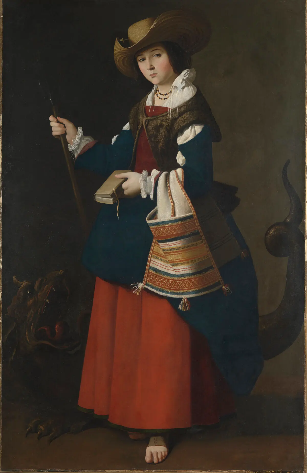 «Святая Маргарита Антиохийская», 1630–1634 гг., Франсиско де Сурбаран. Холст, масло; 163 × 105 см. Национальная галерея, Лондон.