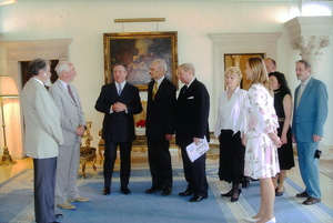 На приеме у сербского кронпринца Александра II в составе депутации РДС в июне 2005 г.