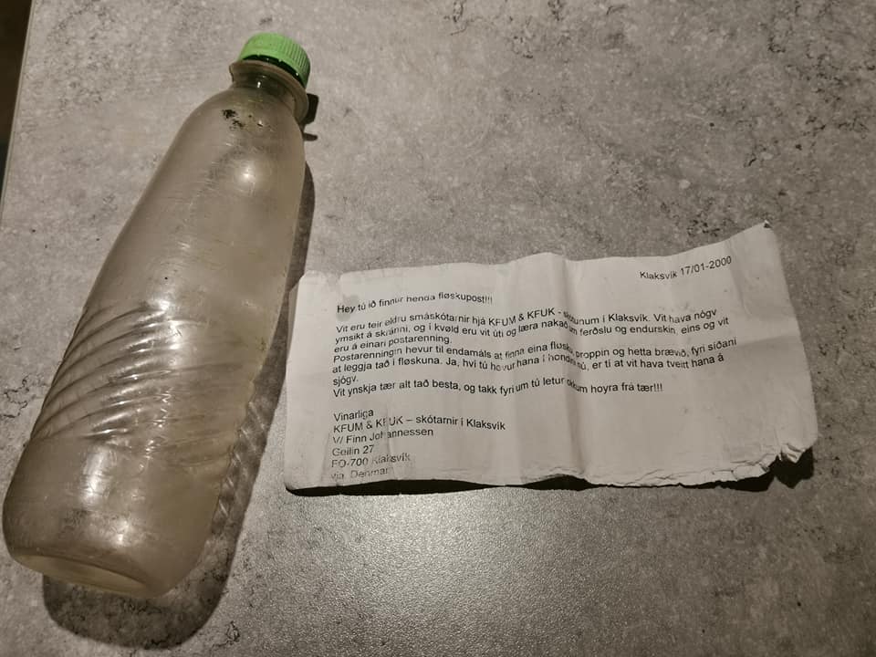 На пляже в Шотландии найдено письмо в бутылке, отправленное 21 год назад