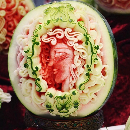 Карвинг — произведения искусства из овощей и фруктов
